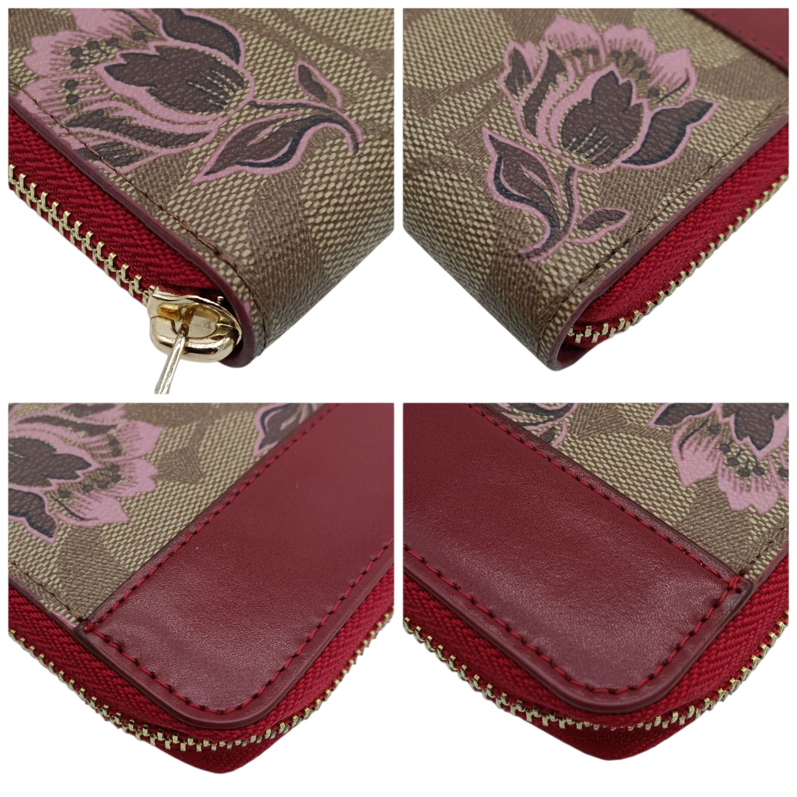 COACH　コーチ　長財布　シグネチャー　花柄　F76871　ラウンドファスナー COACH コーチ 長財布 シグネチャー 花柄 F76871 ラウンドファスナー