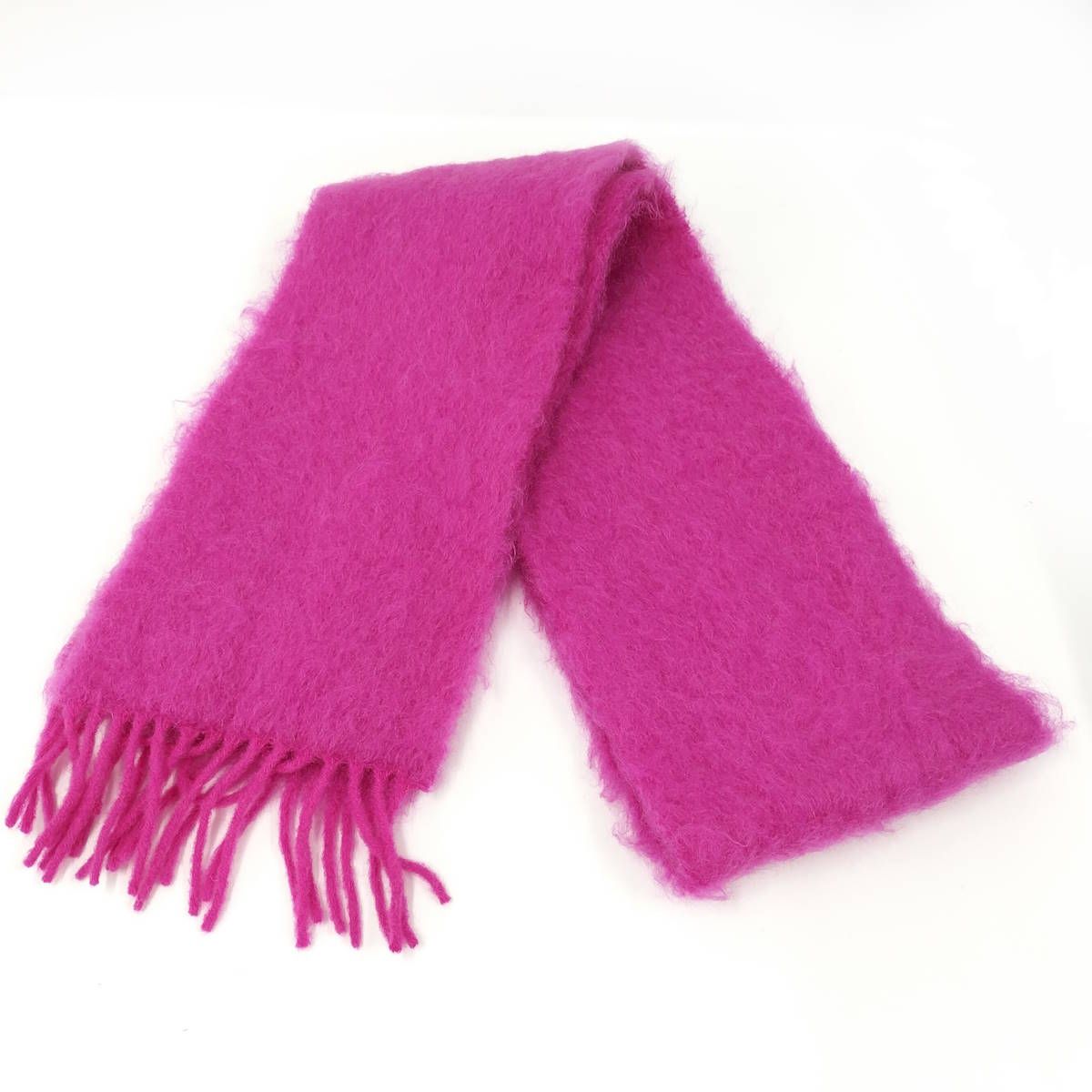 LOEWE マフラー モヘヤ ウール ナイロン ピンク