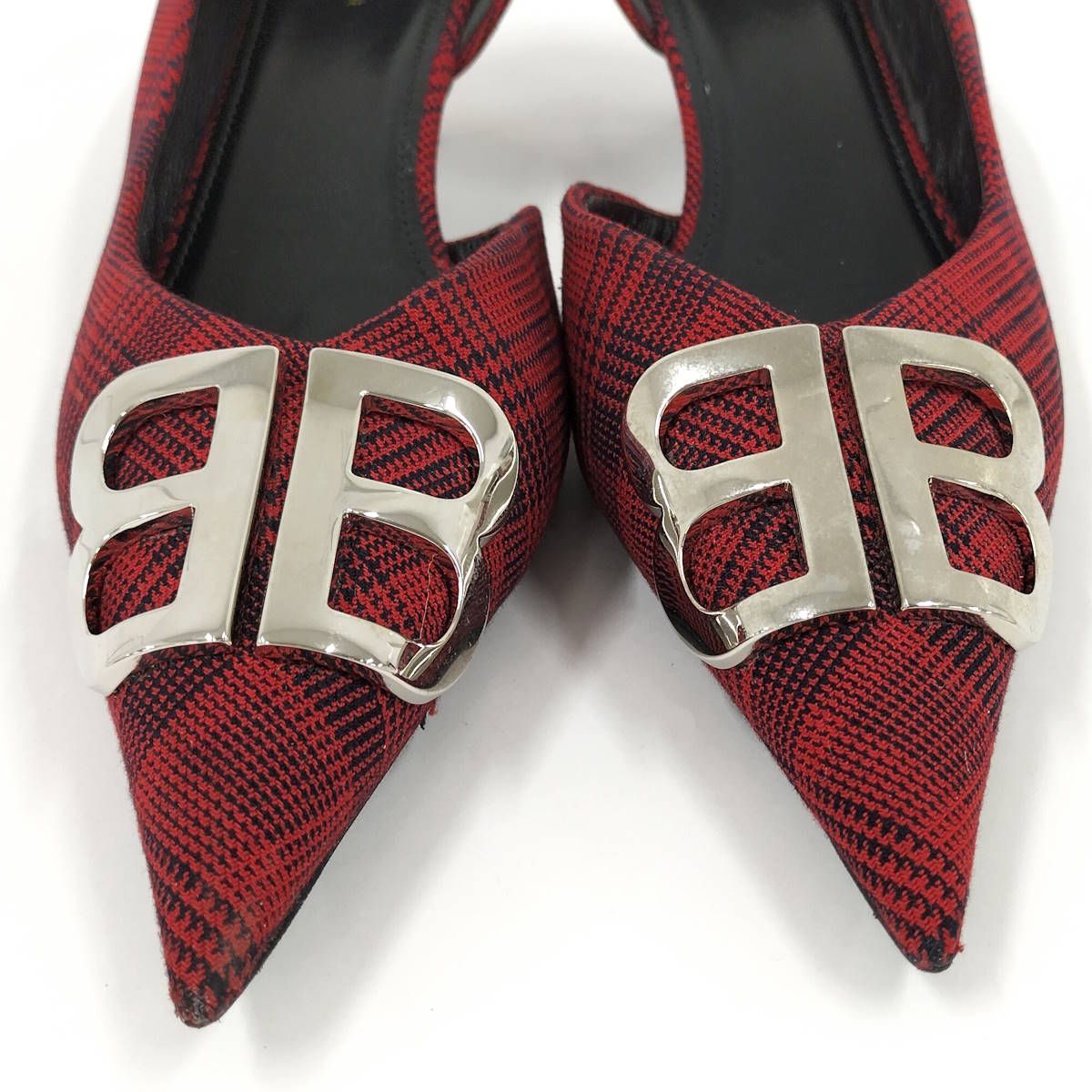  パンプス キャンバス レッド 表記サイズ38 ハイヒール パンプス パンプス