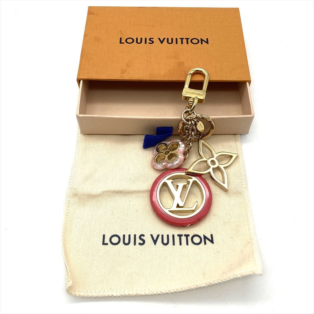 ルイヴィトン LOUIS VUITTON ポルトクレ カラーライン キーホルダー