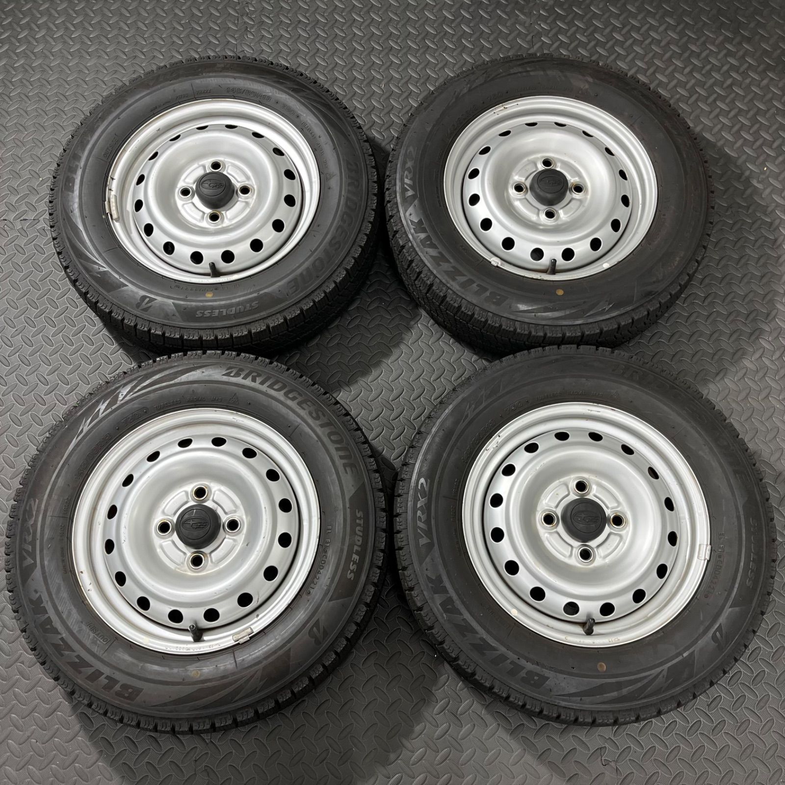 21年製 145 80 R 13 ブリヂストン ブリザックVRX 2 ダイハツ ミラバン スバル プレオバン スタッドレスタイヤ 1245