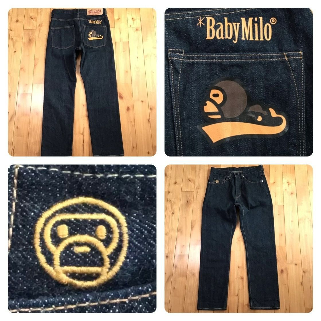 Milo Logo デニム パンツ Sサイズ a bathing ape BAPE Denim Pants