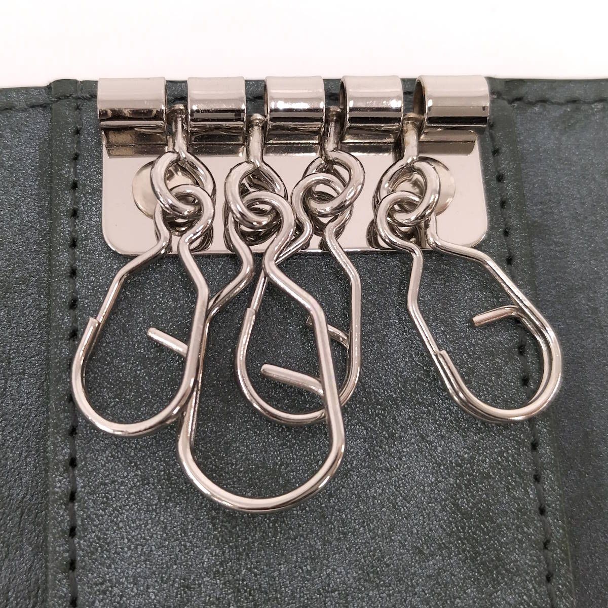 Paul Smith 4連キーケース ワックスレザー グリーン