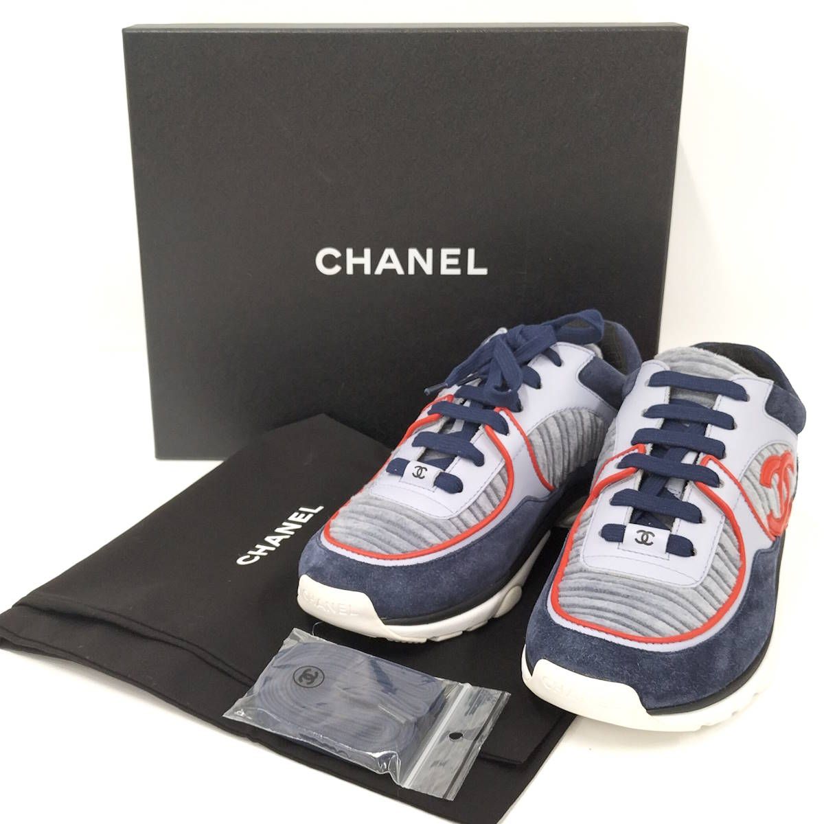 CHANEL スニーカー ココマーク ロゴ レディース 表記サイズ38 G34052