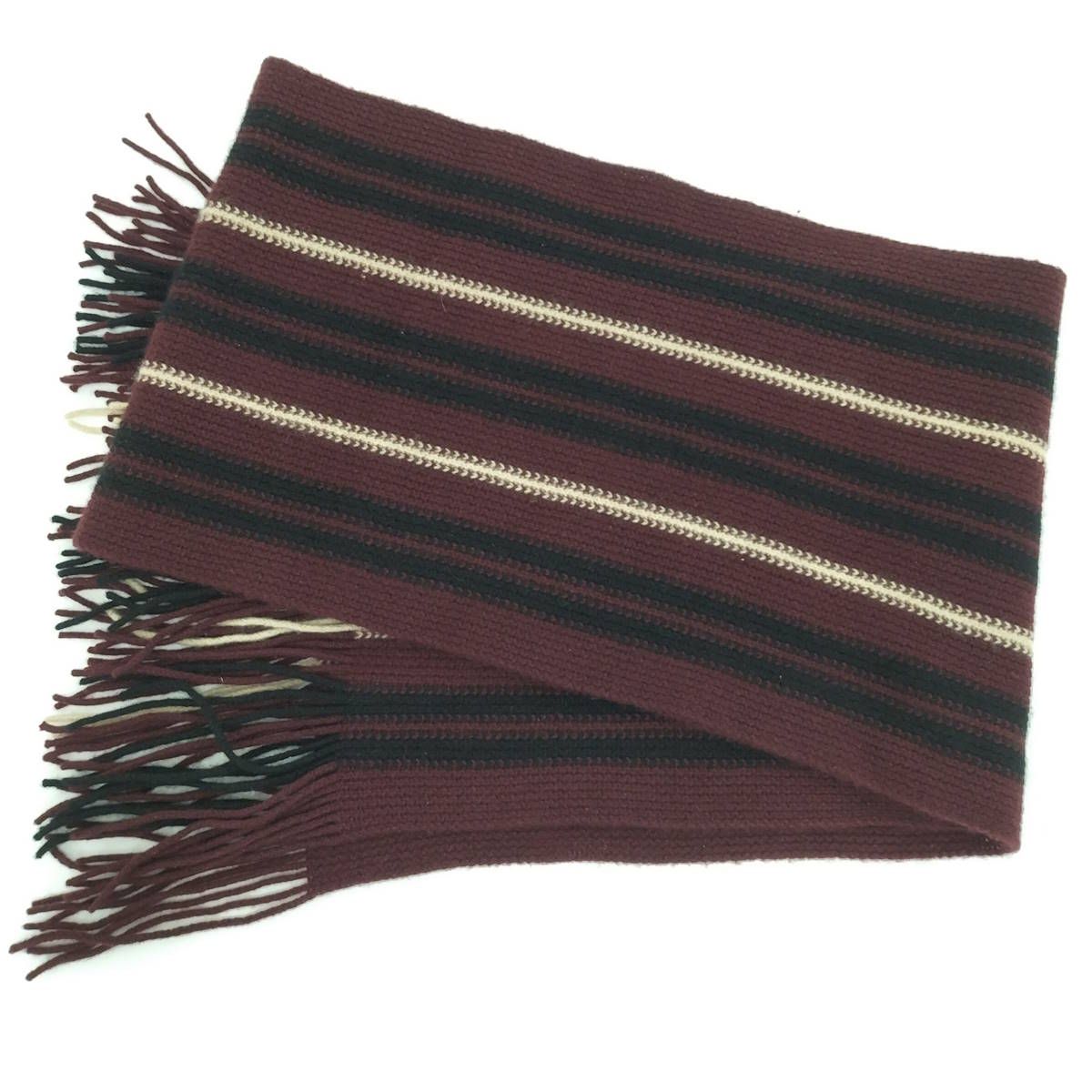 BURBERRY LOLDON マフラー ボルドー カシミヤ100％ - メルカリ