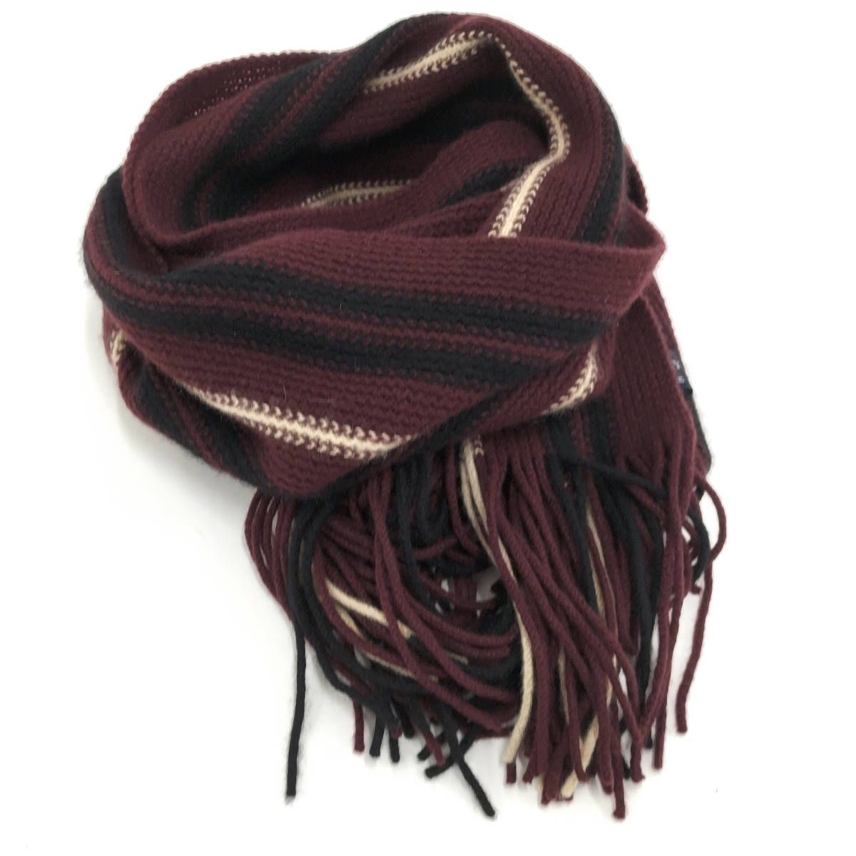 BURBERRY LOLDON マフラー ボルドー カシミヤ100％ - メルカリ