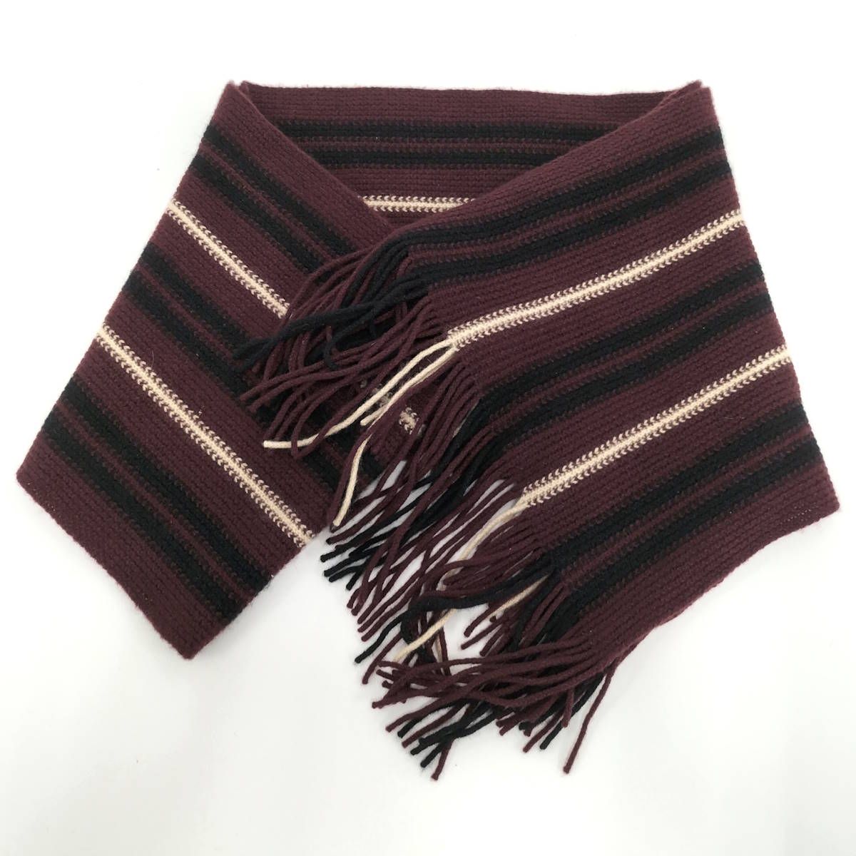 BURBERRY LOLDON マフラー ボルドー カシミヤ100％ - メルカリ