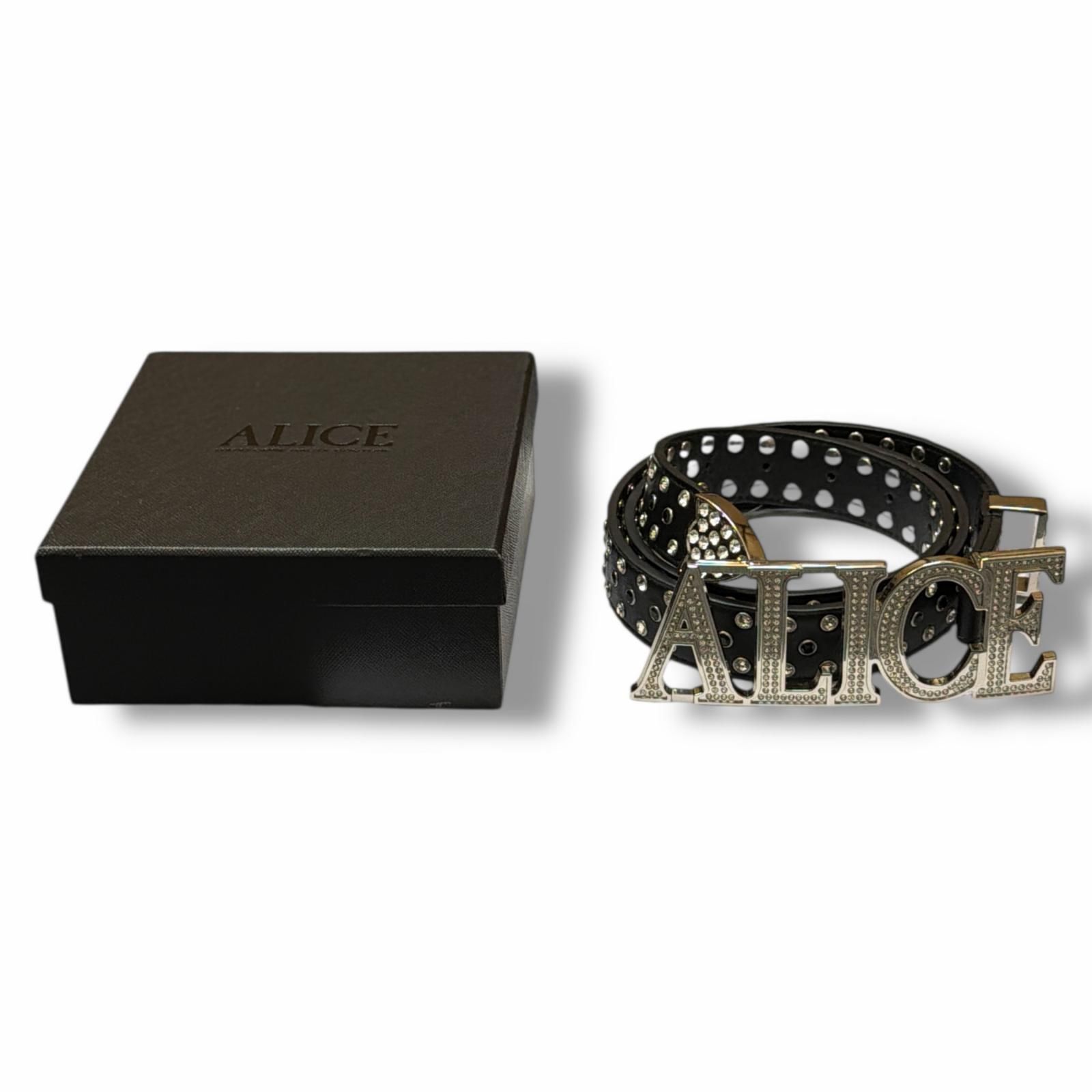 参考上代23100円 ALICE ATELIER GLAM BELT アトリエグラムベルト アリスハリウッド ブラック 105㎝ 2819 M