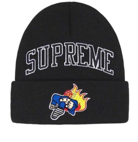 25 A 008 ♥ シュプリーム Duck Down Records Beanie ビーニー ニット帽 帽子 黒