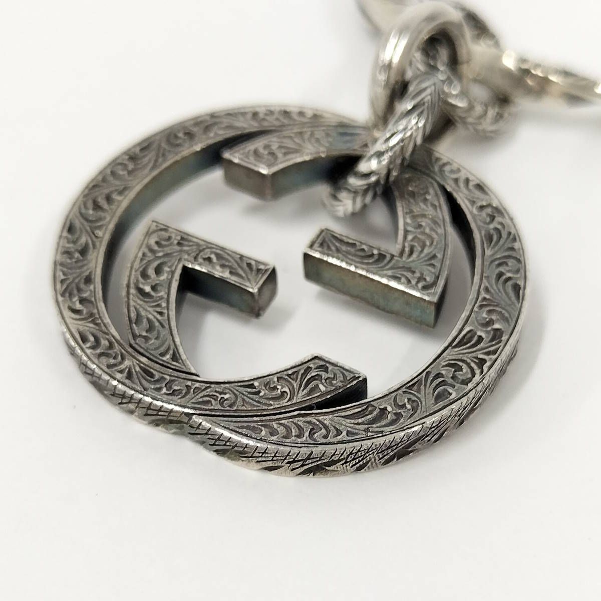 GUCCI キーホルダー キーリング インターロッキングG アラベスク SV925