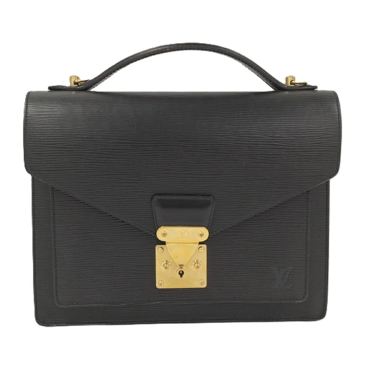 LOUIS VUITTON モンソー セカンドバッグ エピ ノワール M 52122
