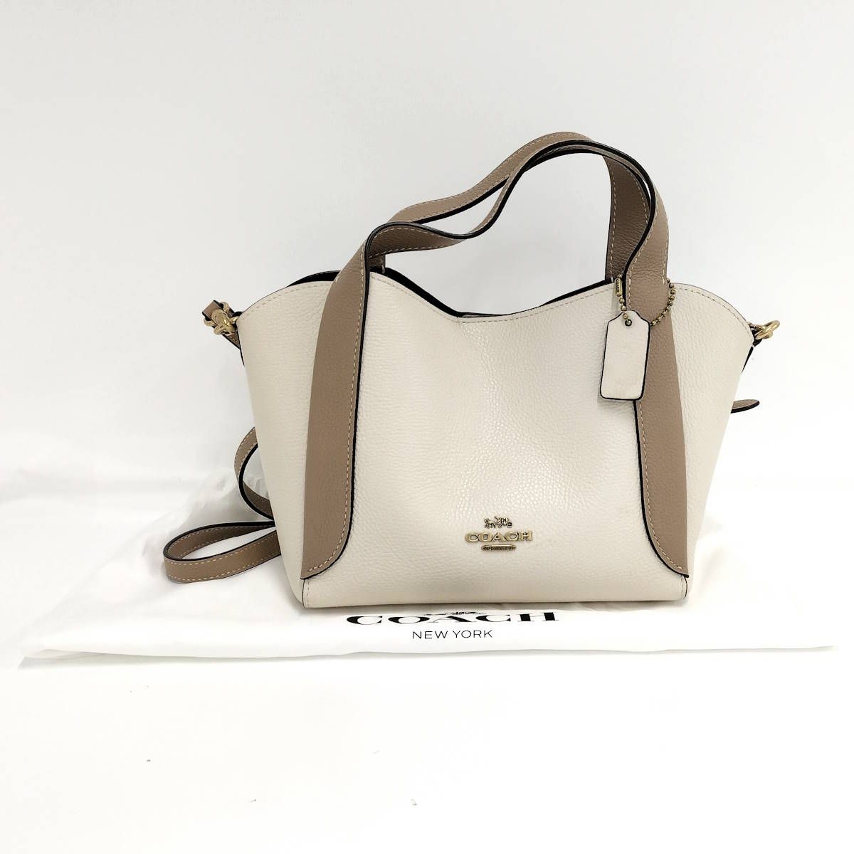 COACH ハドリー ホーボー21 ショルダーバッグ 2WAY レザー アイボリー