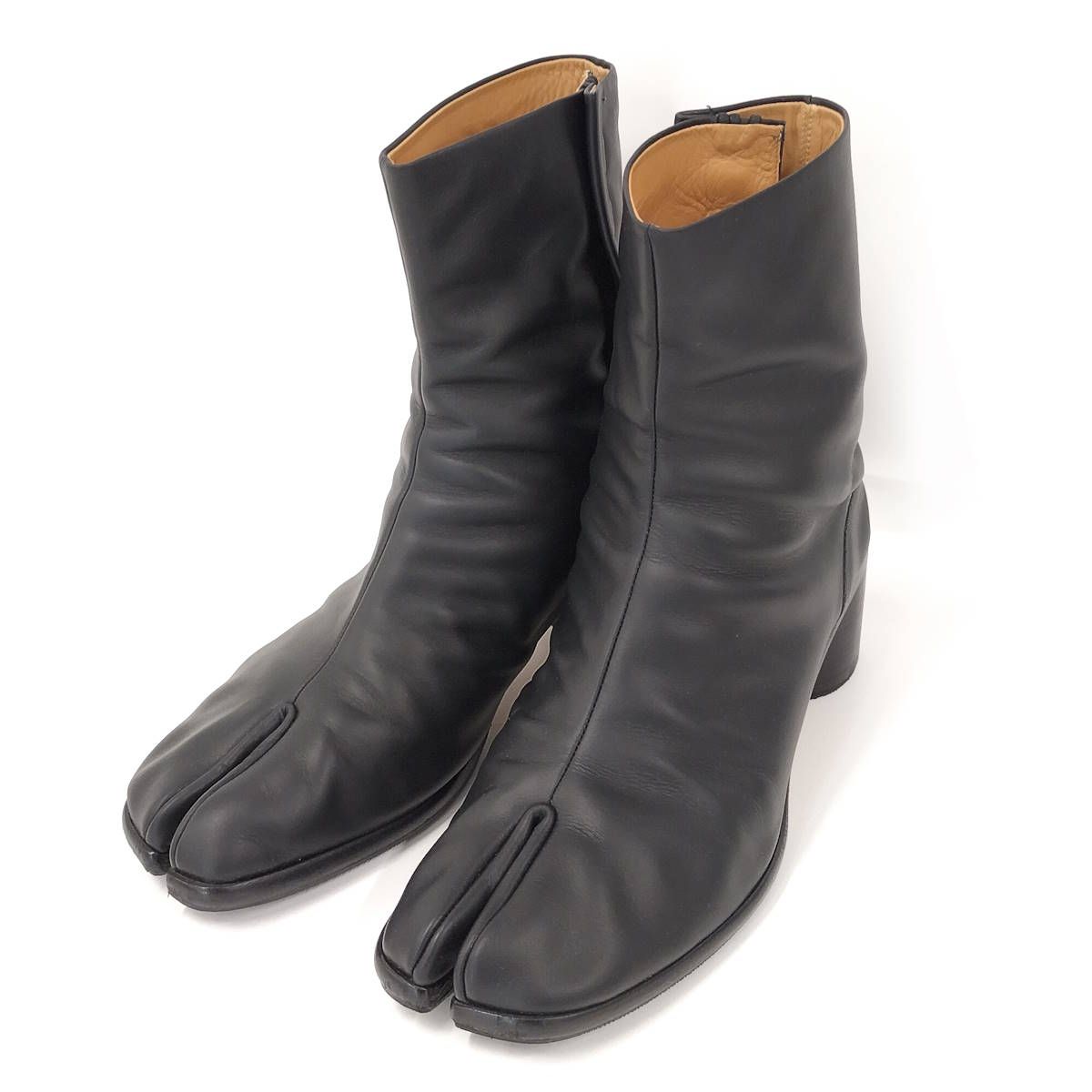 Maison Margiela タビブーツ レザー ブラック 表記サイズ45