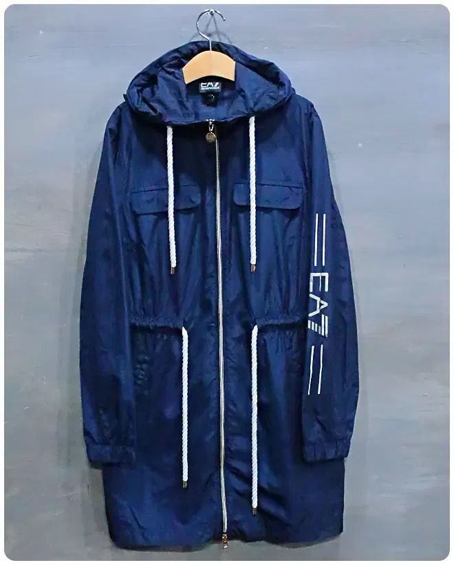 エンポリオアルマーニ EA 7 ロング ウィンドブレーカー ジャケット レディース L