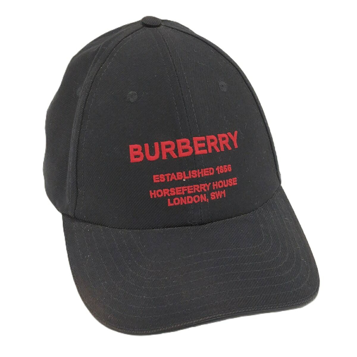 キャップ ベースボールキャップ ホースフェリーモチーフ コットン100％ ブラック