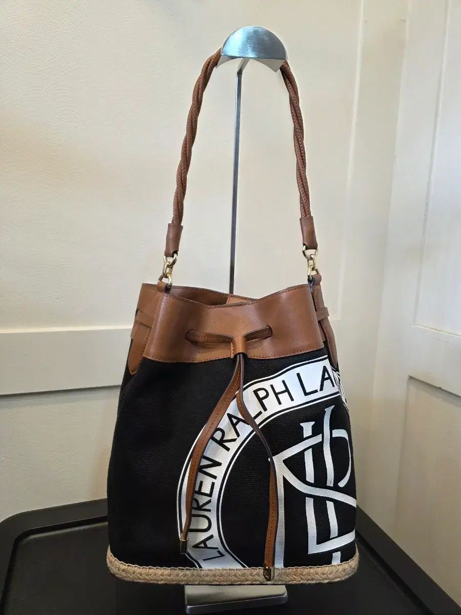 ポロラルフローレン バケットバッグ ブラック キャンバス バッグ