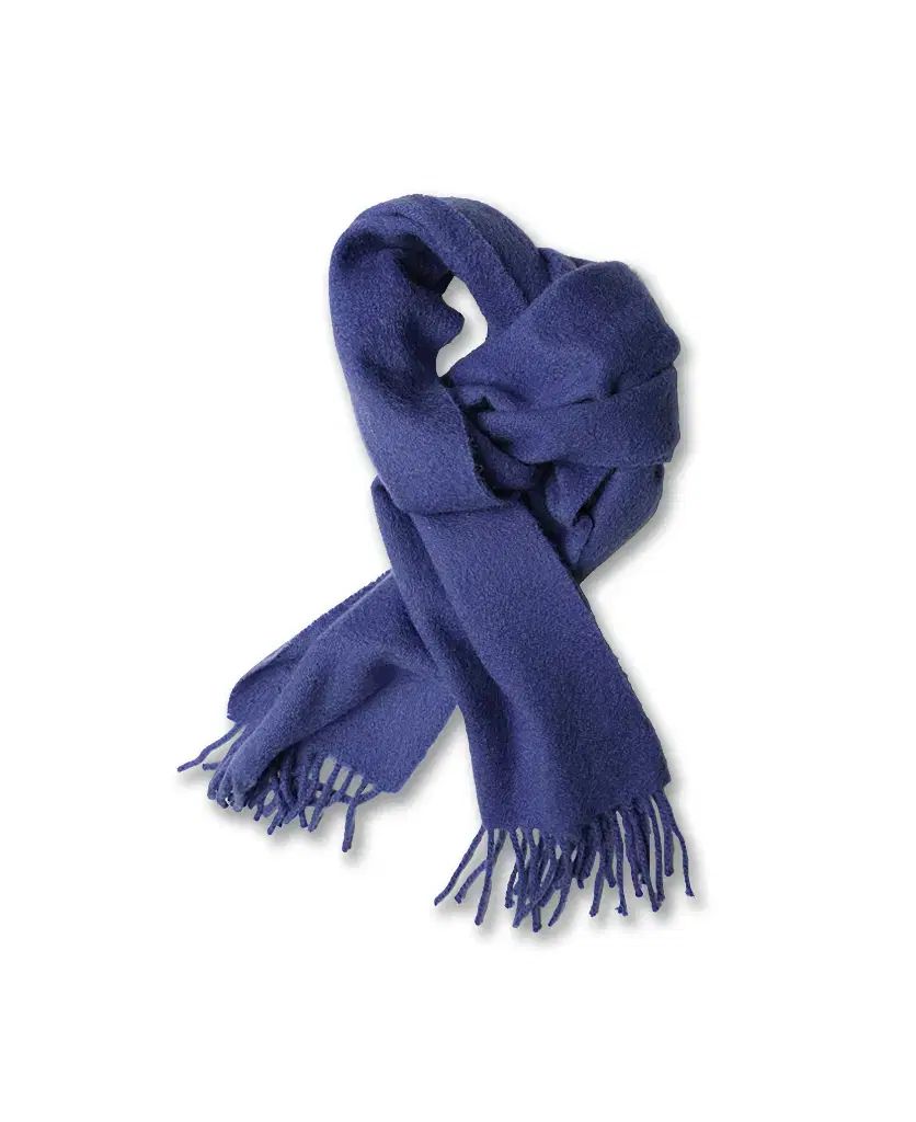 ドレイクス Drake’s ブルー カシミア スコットランド マフラー