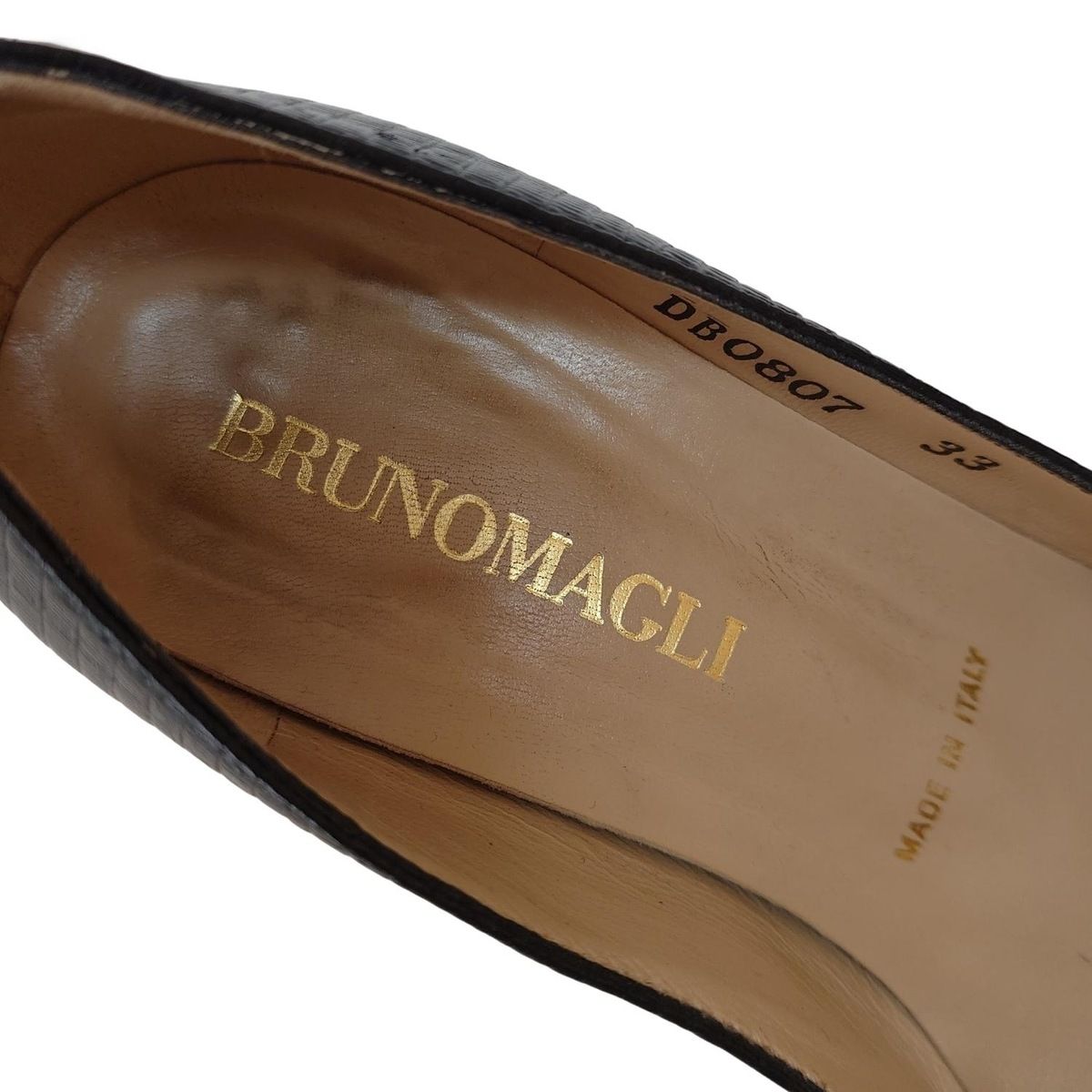 BRUNOMAGLI(ブルーノマリ) パンプス 33 レディース - 黒 型押し加工