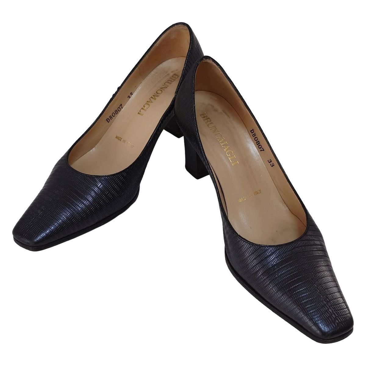 BRUNOMAGLI(ブルーノマリ) パンプス 33 レディース - 黒 型押し加工