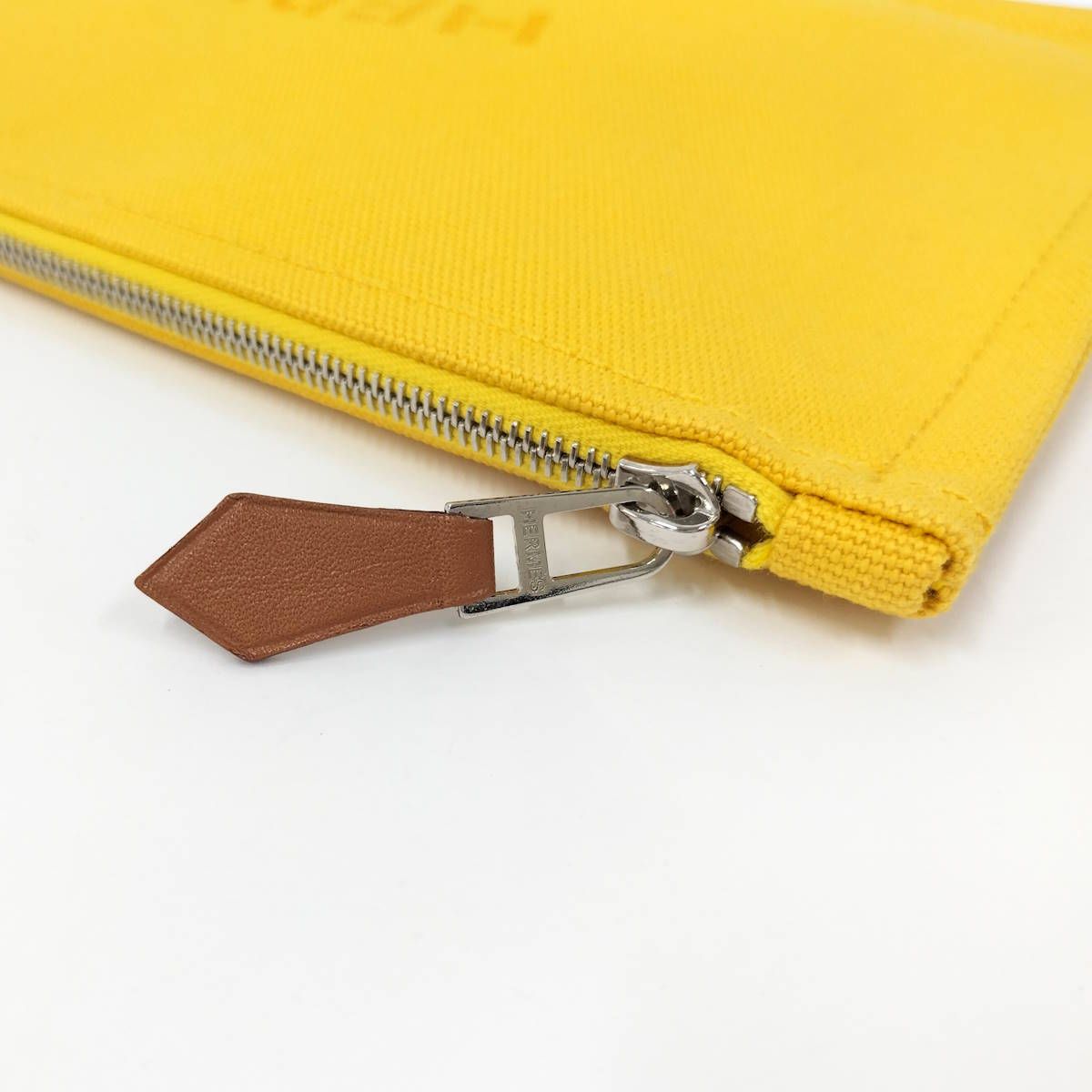 HERMES ヨッティングPM ポーチ キャンバス イエロー - メルカリ
