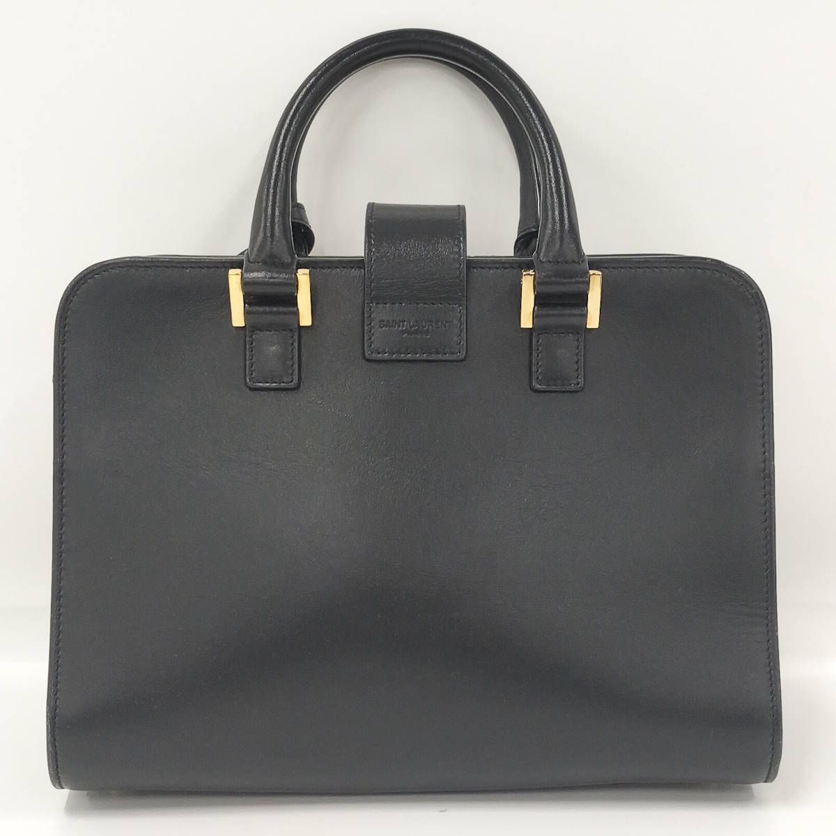 Saint Laurent ベイビーカバス ハンドバッグ レザー ブラック 568853