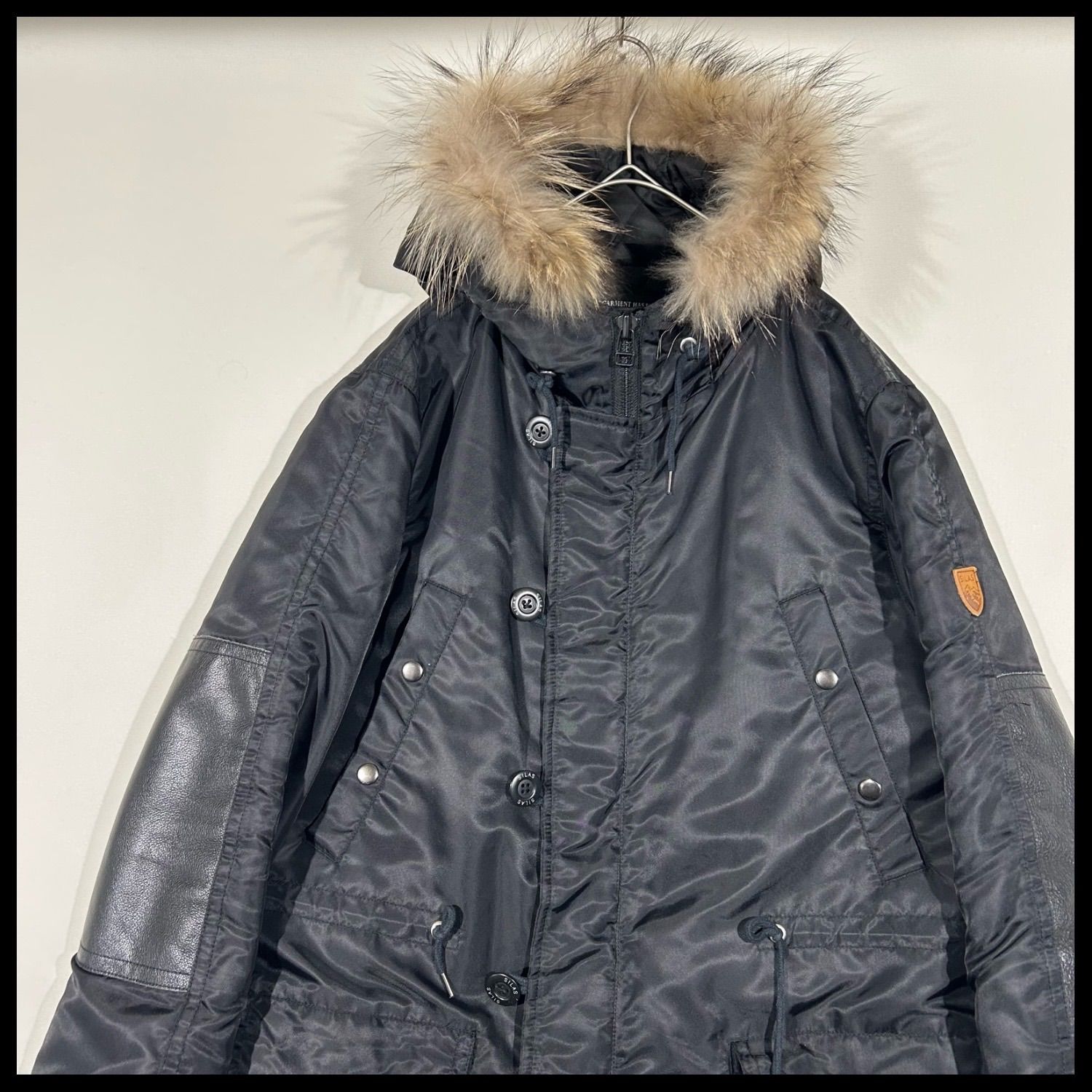 サイラス SILAS N-3B ブラック 黒 ミリタリーコート リアルファー