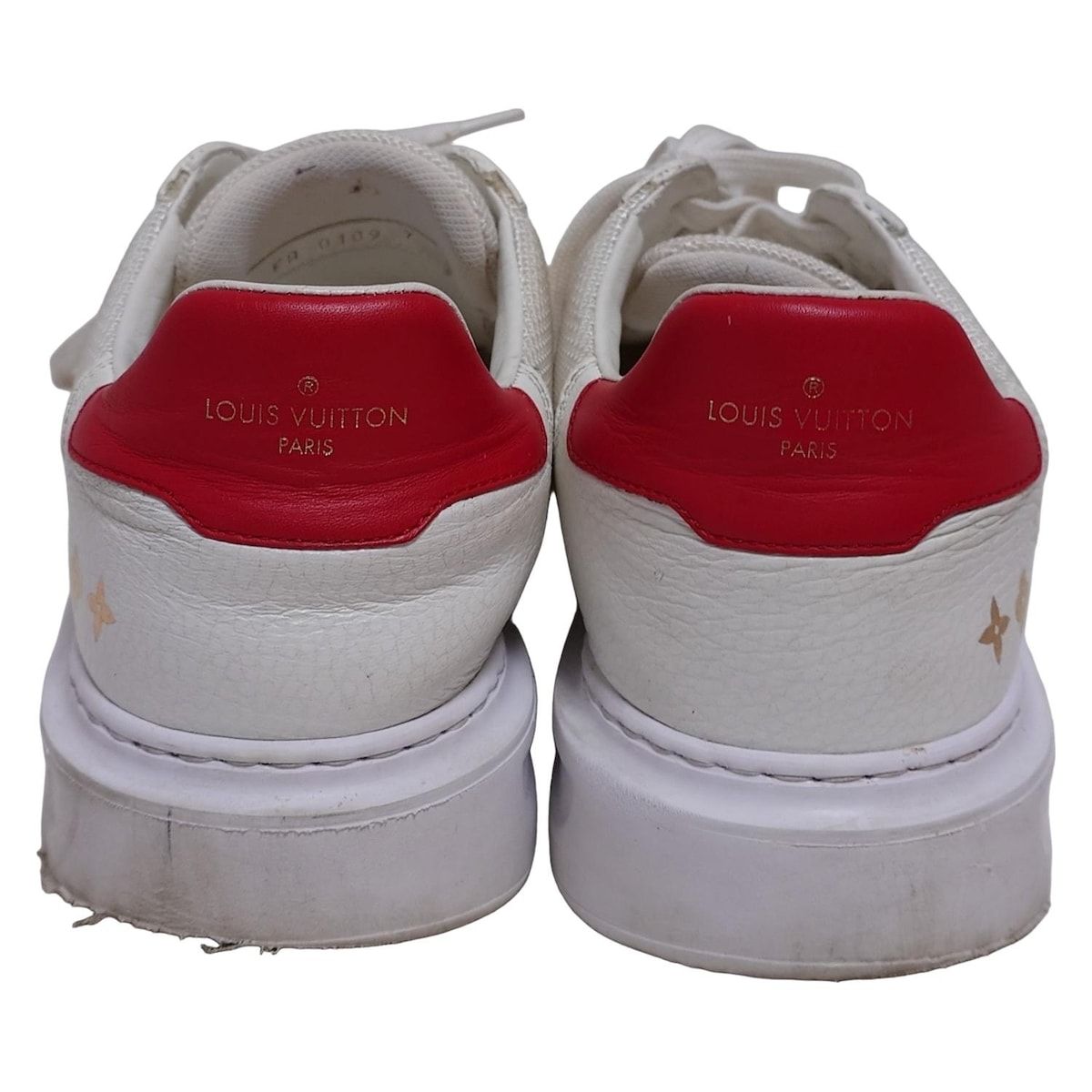 LOUIS VUITTON(ルイヴィトン) スニーカー 7 メンズ - 白×レッド