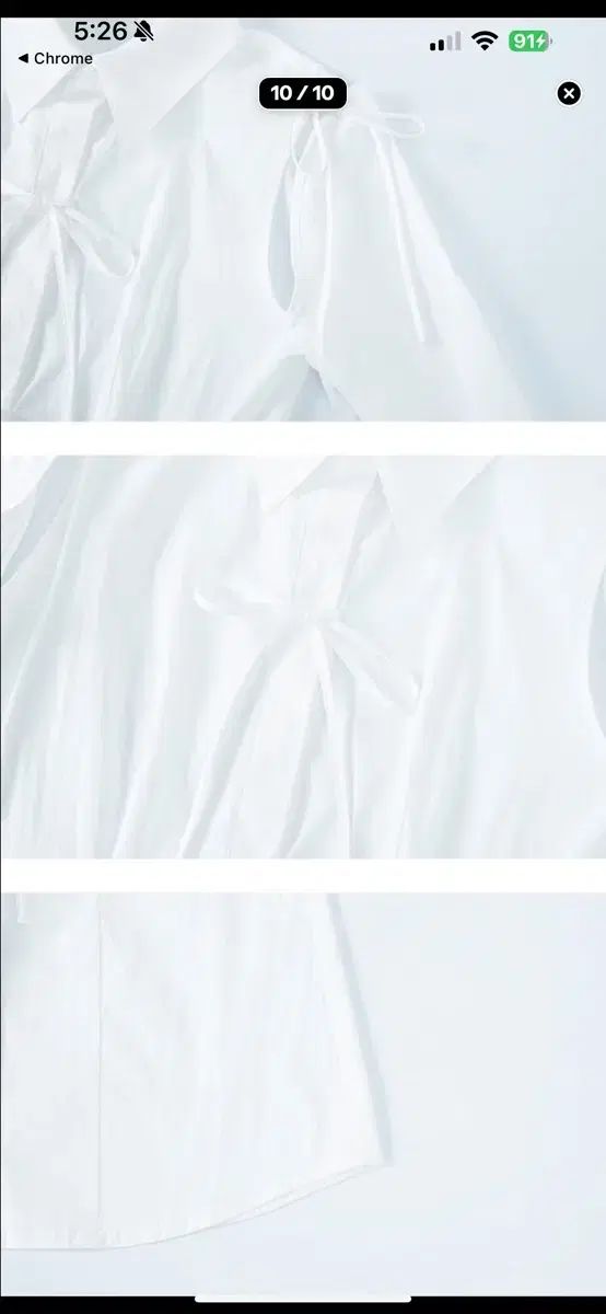  Youshim ユーシム リー リボン シャツ 白 長袖 シャツ ブラウス