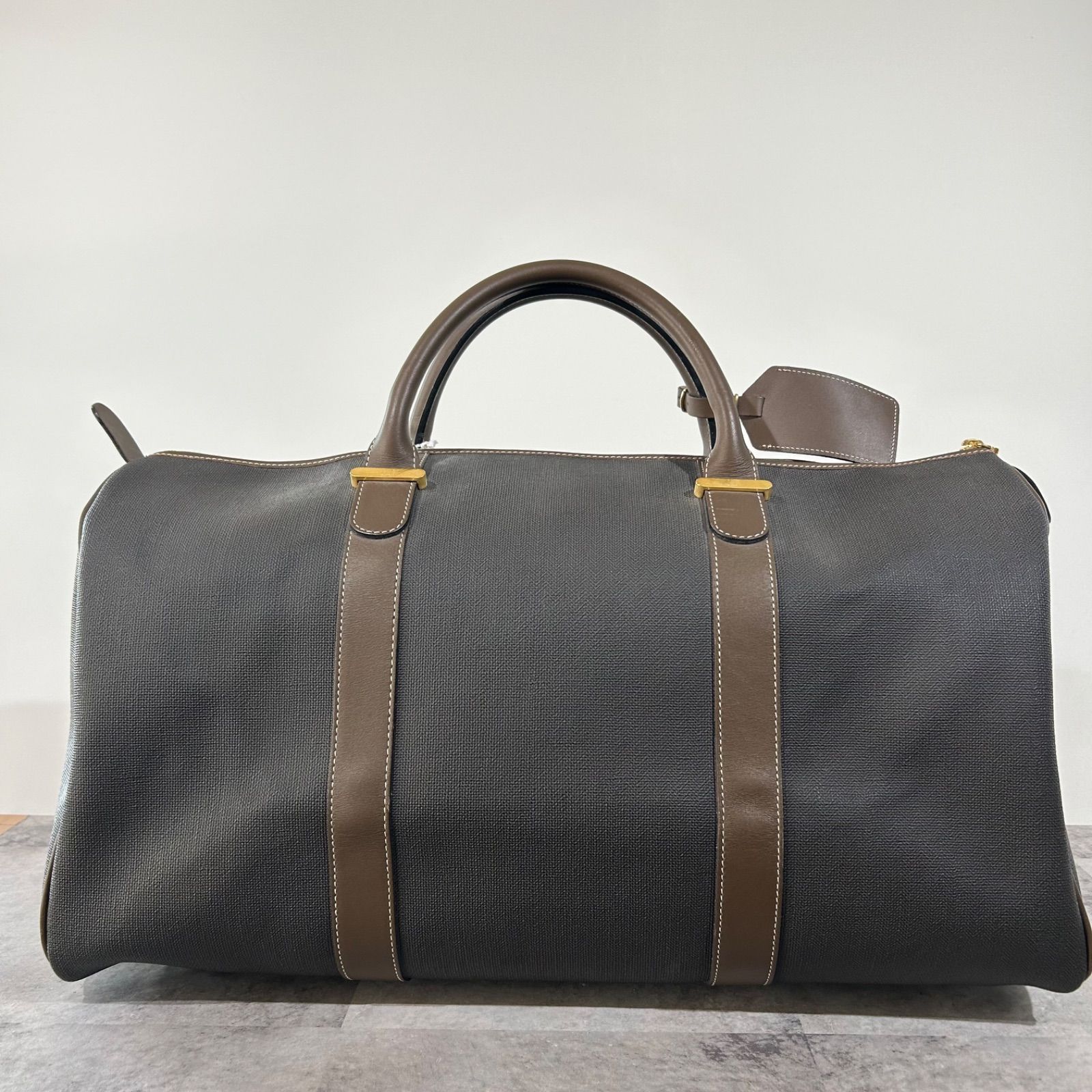 美品 dunhill ダンヒル レザー PVC ボストンバッグ ヘリンボーン dunhill ダンヒル ボストンバッグ ロゴ PVC レザー 金具 南京錠 - メルカリ