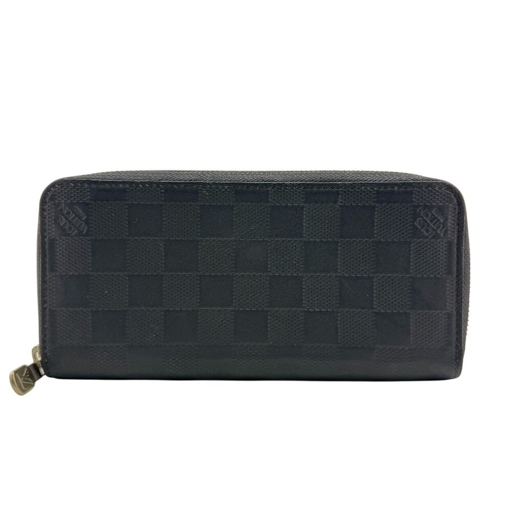 LOUIS VUITTON ルイヴィトン N 63548 ラウンドファスナー ヴェルティカル 長財布 ネイビー メンズ