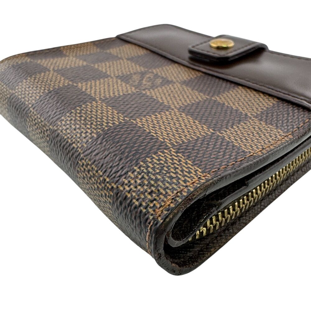  LOUIS VUITTON ルイヴィトン N 61668 コンパクトジップ 二つ折り財布 ブラウン ユニセックス その他 小物