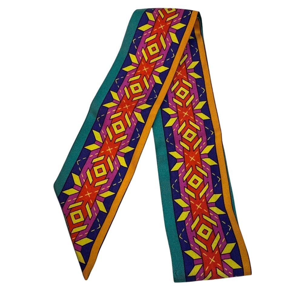 HERMES エルメス バレリーナ ツイリー スカーフ グリーン レディース