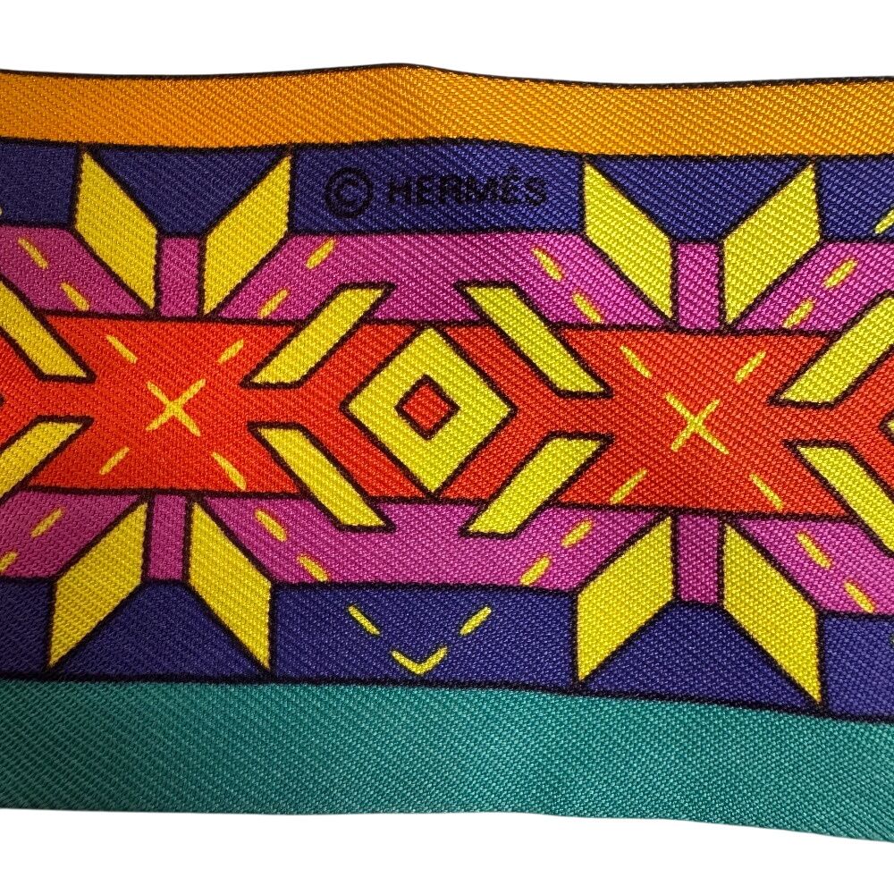 HERMES エルメス バレリーナ ツイリー スカーフ グリーン レディース