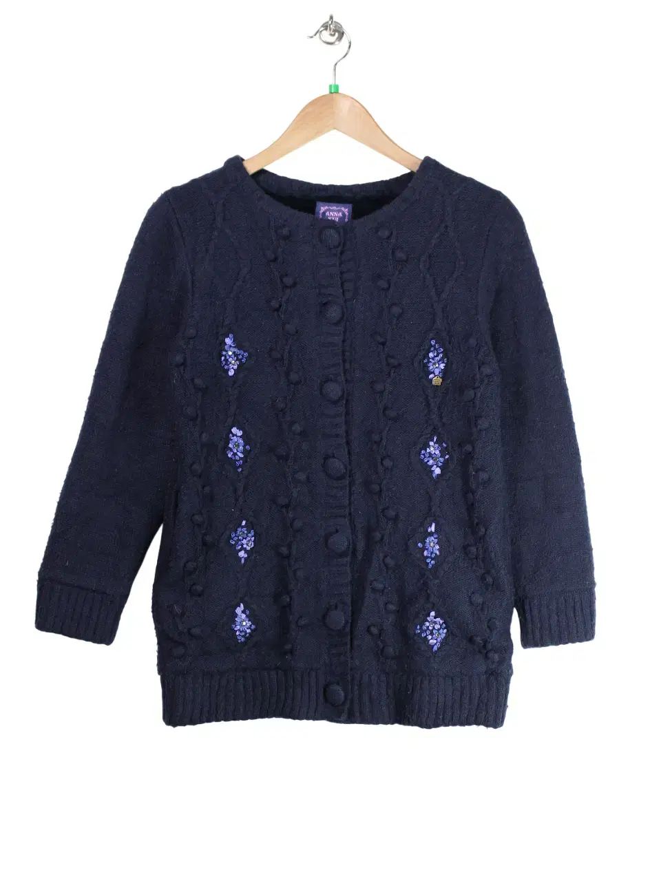 ANNA SUI mini ネイビー ニットカーティガン ANNA SUI mini カーディガン 25112610