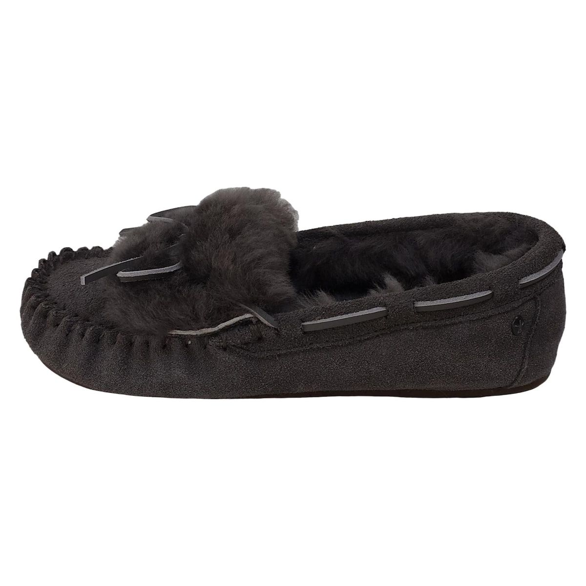 EMU エミュ フラットシューズ 8 レディース Amity Cuff W 11200 グレー ムートン