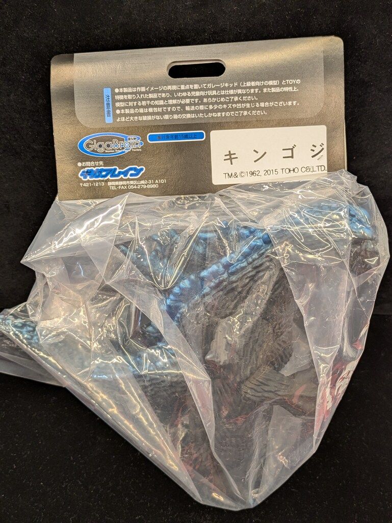 ギガブレイン キンゴジ 黒成型 背びれ銀|メタブルー|目金|黒目なし