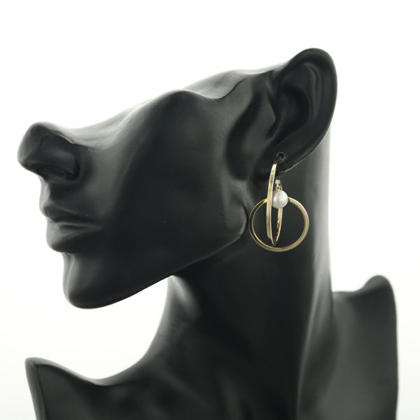 TASAKI タサキ ピアス パール 真珠 7.6mm キネティック K18YG #180673