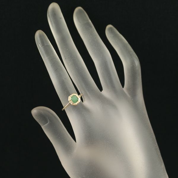 アガット リング エメラルド スクエア 11号 K10YG #178751 - メルカリ