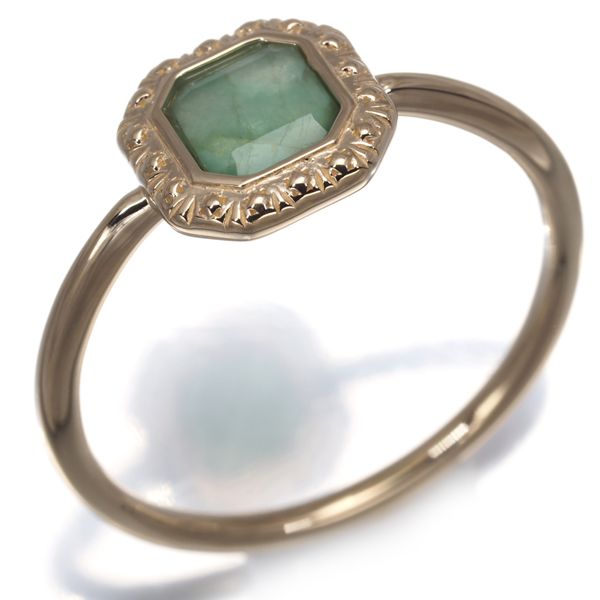 アガット リング エメラルド スクエア 11号 K10YG #178751 - メルカリ