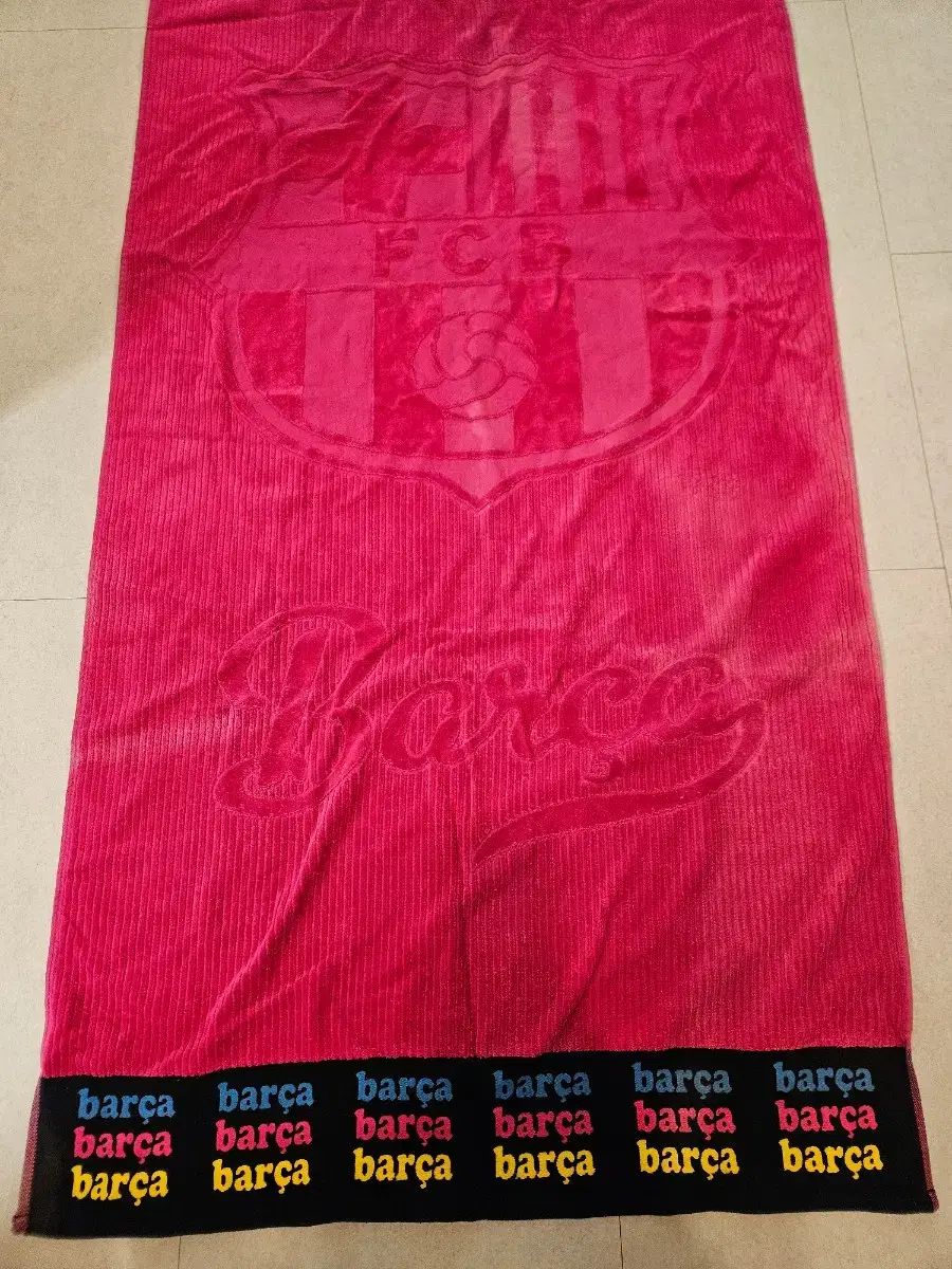 バルセロナ タオルマフラー (タグつき) 【レトロ品】 バルセロナ