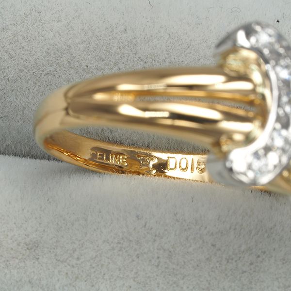 セリーヌ リング ダイヤ ダイヤモンド 0.15ct マカダム コンビカラー 9