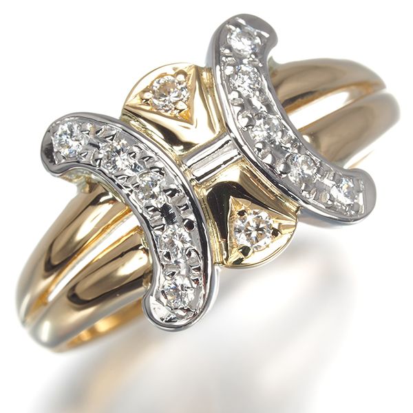 セリーヌ　リング　マカダム　10号　pt900 CELINE セリーヌ マカダム リング・指輪 プラチナPT900/K18YG