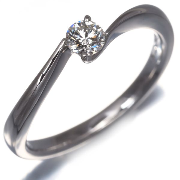 ヴァンドーム リング ダイヤ ダイヤモンド 0.14ct 一粒 7号 Pt950
