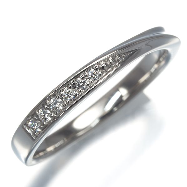 ロイヤルアッシャー リング ダイヤ ダイヤモンド 0.04ct 8号 Pt950