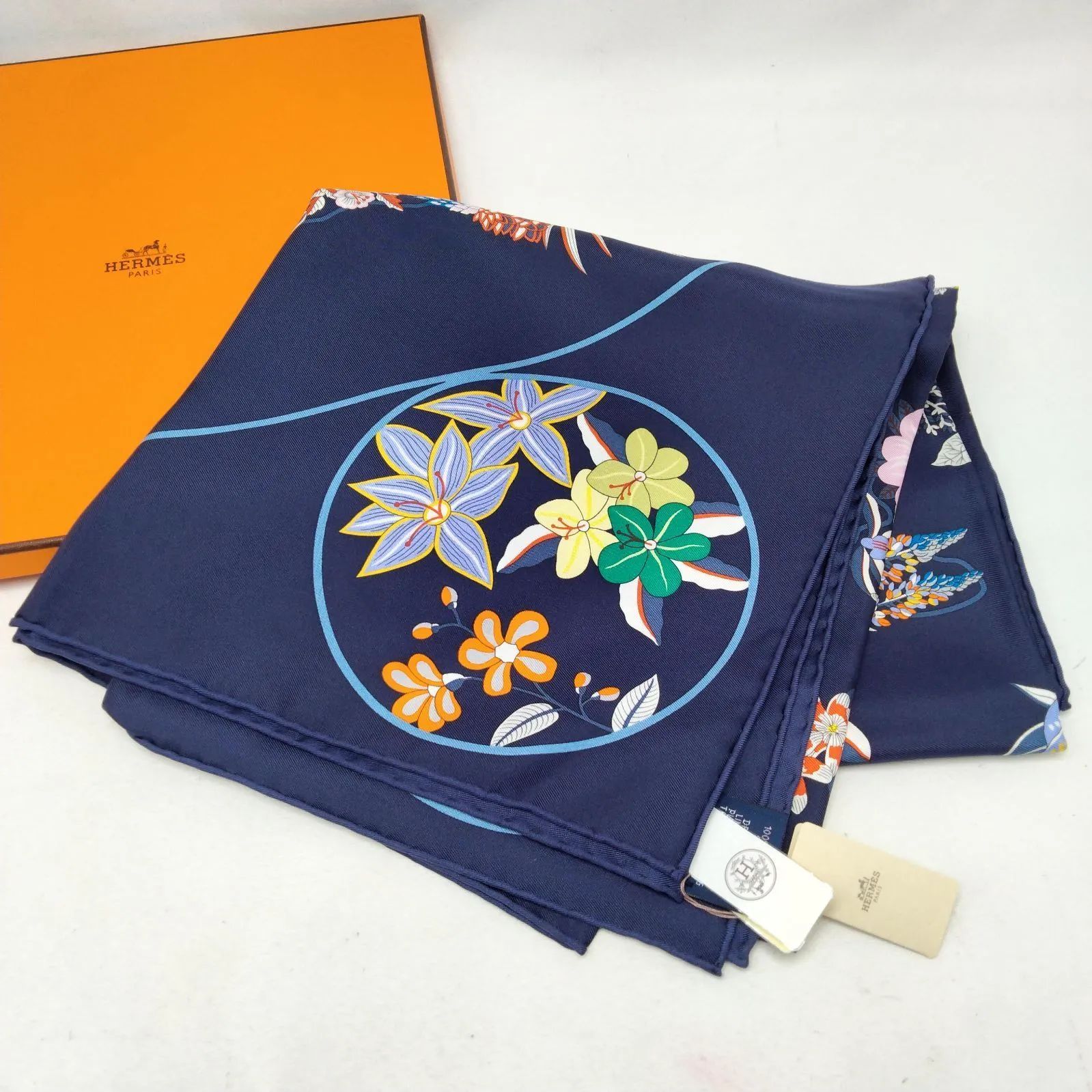 ️HERMES ️エルメス カレ90 プラニフルール 大判スカーフ