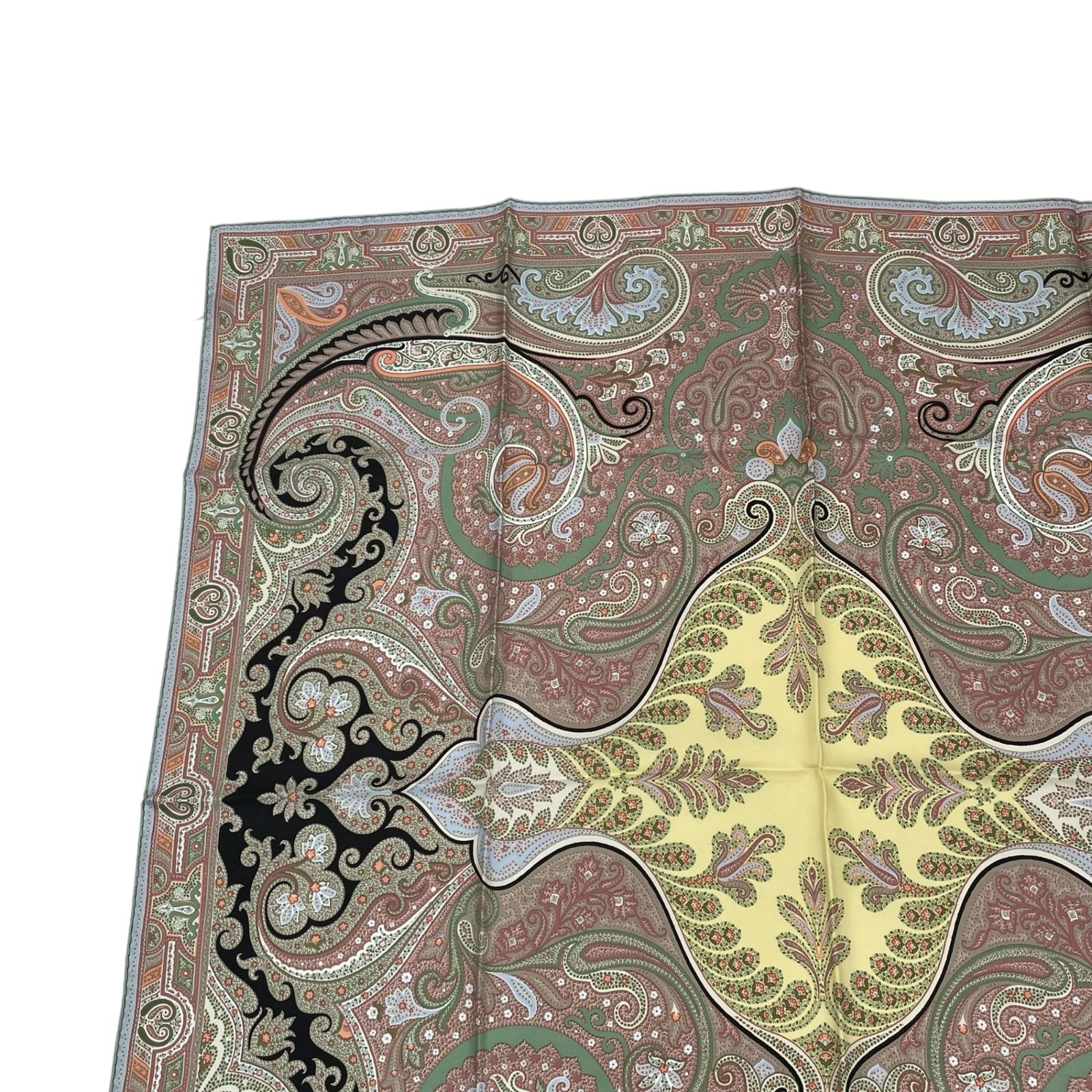 【3/9最終値下・レア・未使用】ETRO エトロ シルク100% 大判スカーフ 未使用品 ETRO エトロ スカーフ シルク 大判 ペイズリー柄 マルチ
