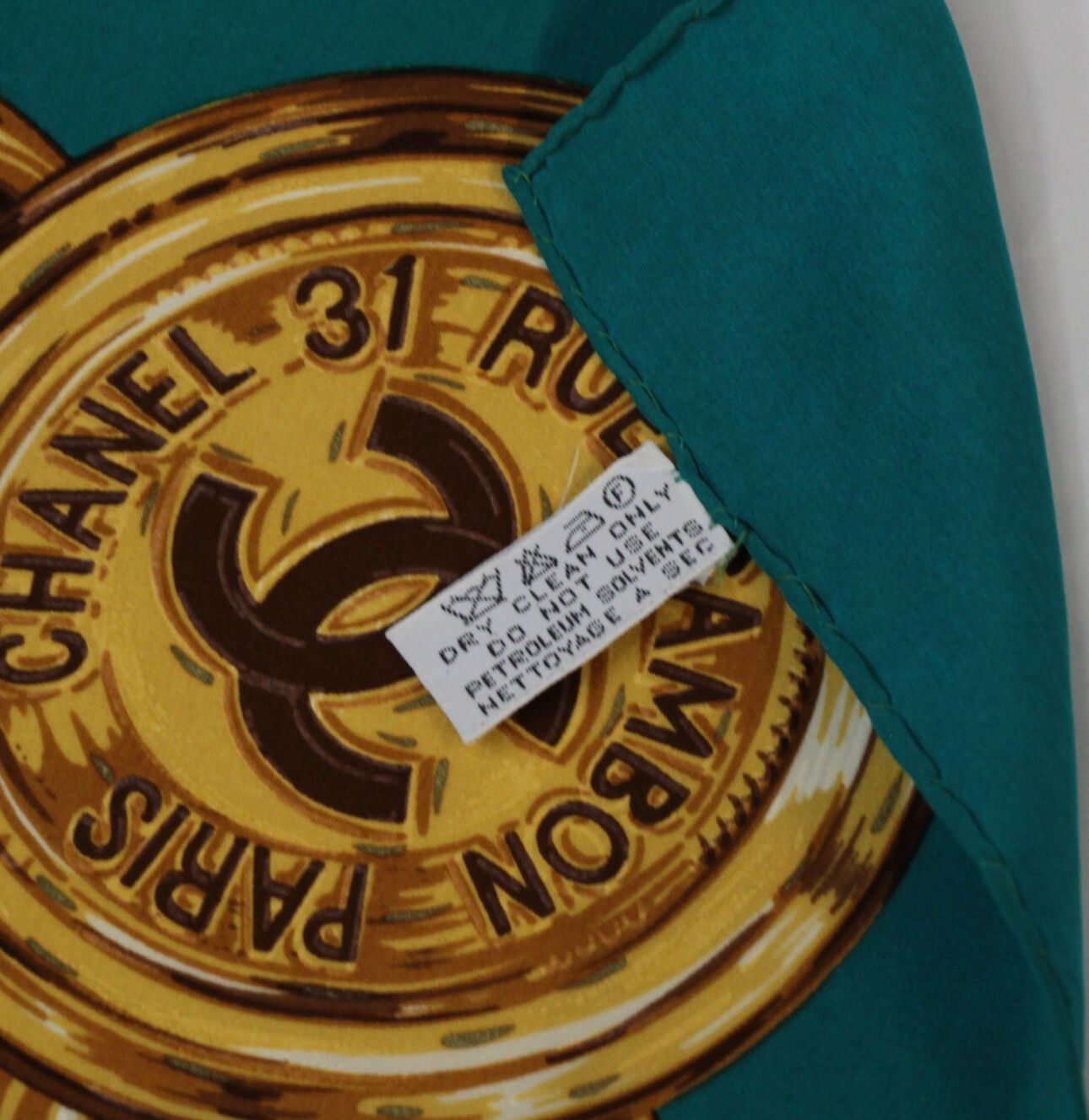 シャネル CHANEL ヴィンテージ 大判スカーフ ココマーク チェーン柄