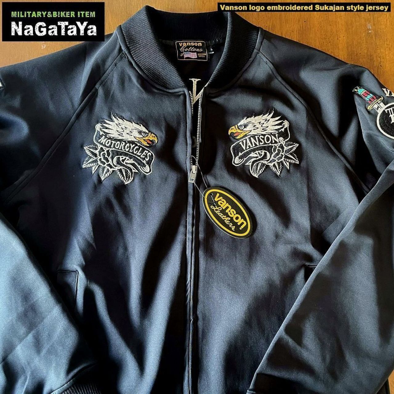 バンソン オファー VANSON ロゴ刺繍 スカジャン風 トラック ジャージ