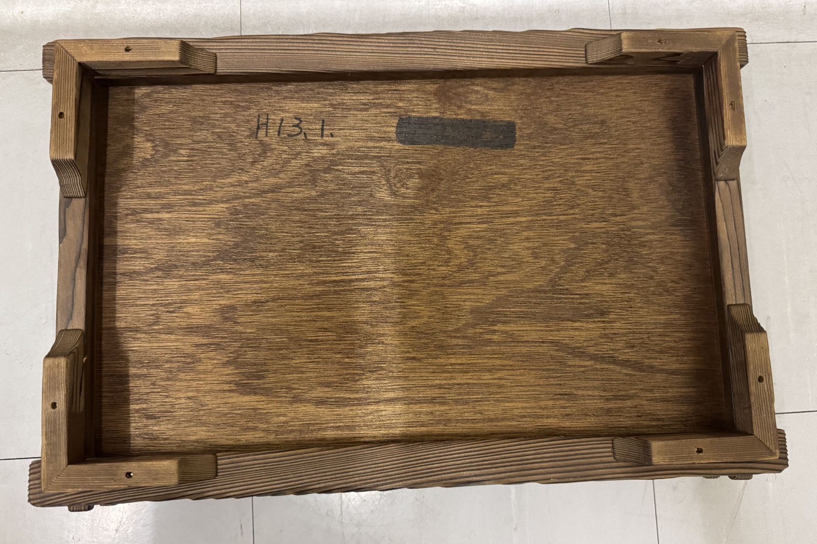 レア！！！！！ビンテージ 水盤（木枠、銅板）木製花器、水盤 木枠