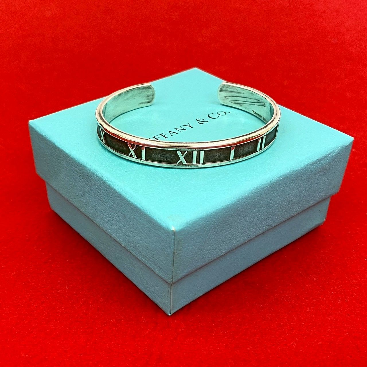 極 美品 希少品 TIFFANY&Co. ティファニー アトラス バングル ロゴ